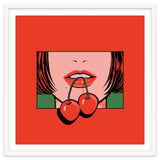 Pop Art Cherry Bold Lips With A Classic Design thumbnail
