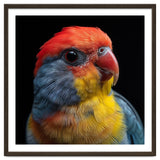 Close Up Colorful Parrot Portrait Vivid Plumage thumbnail