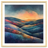 Abstract Ethereal Rolling Hills at Sunset thumbnail