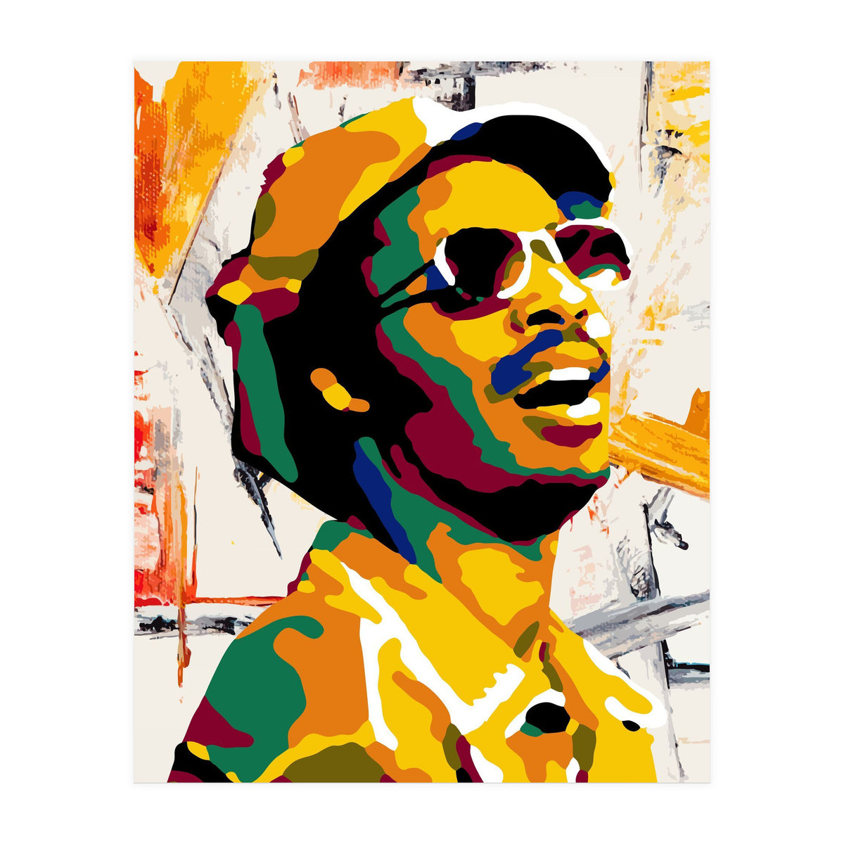 Stevie Wonder Retro Pop Art 3 (Print Only)