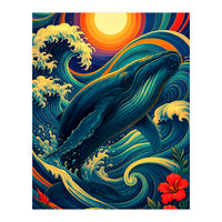 Whale Ocean Wave (Print Only)