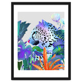 Holographic Leopard, Tropical Jungle Eclectic Nature, Colorful Botanical Wildlife, Boho Contemporary Animals, Tiger Cheetah Cat Maximalism thumbnail