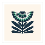 Blue Retro Allium  (Print Only) thumbnail