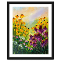 Impasto Wildflower Meadow Painting