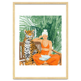 Jungle Vacay | Modern Bohemian Blonde Woman Tropical Travel | Leopard Wildlife Forest Reader thumbnail
