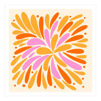 Floral Burst - pink, yellow and orange (Print Only)