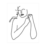 Eternally Connected, Abstract Line Art Love, Sketch Drawing Minimal, Eclectic Human Couple Connection Minimalism Concept (Print Only) thumbnail