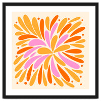 Floral Burst - pink, yellow and orange