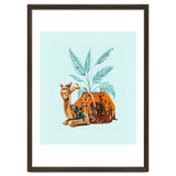 Camel Ride, Modern Bohemian Eclectic Animals, India Culture Travel Palm Desert Painting thumbnail