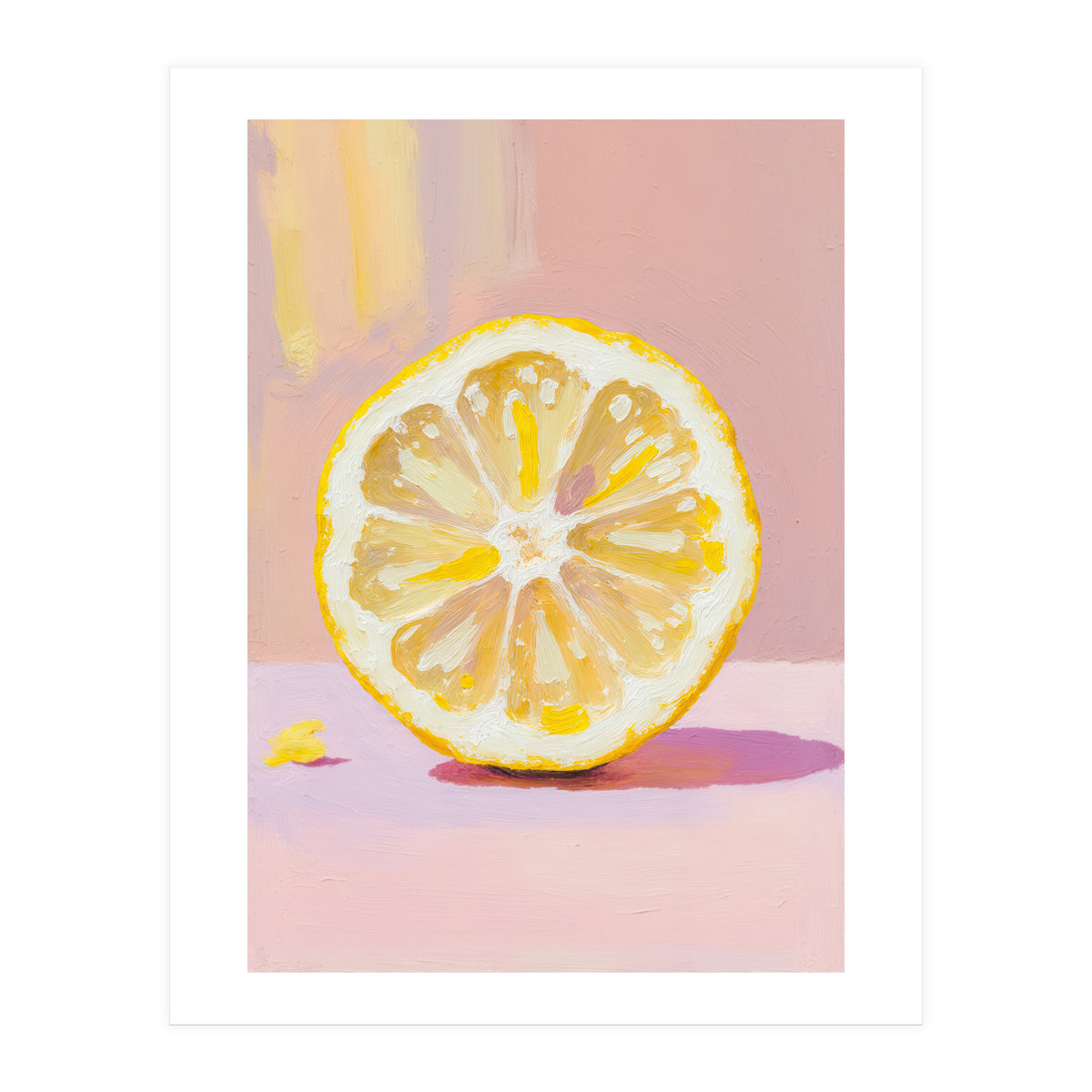 Lemon Slice – Modern Still Life Food (Print Only)