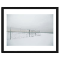 Fence in the Winter seascape