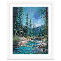 Whispers of the Azure Creek: A Textured Journey