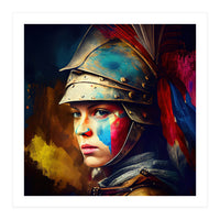 Powerful Medieval Warrior Woman #2 (Print Only)