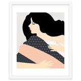 Not Today, Sleepy Lazy Woman In Bed, Quirky Eclectic Blanket Cozy Sleep In Illustration thumbnail