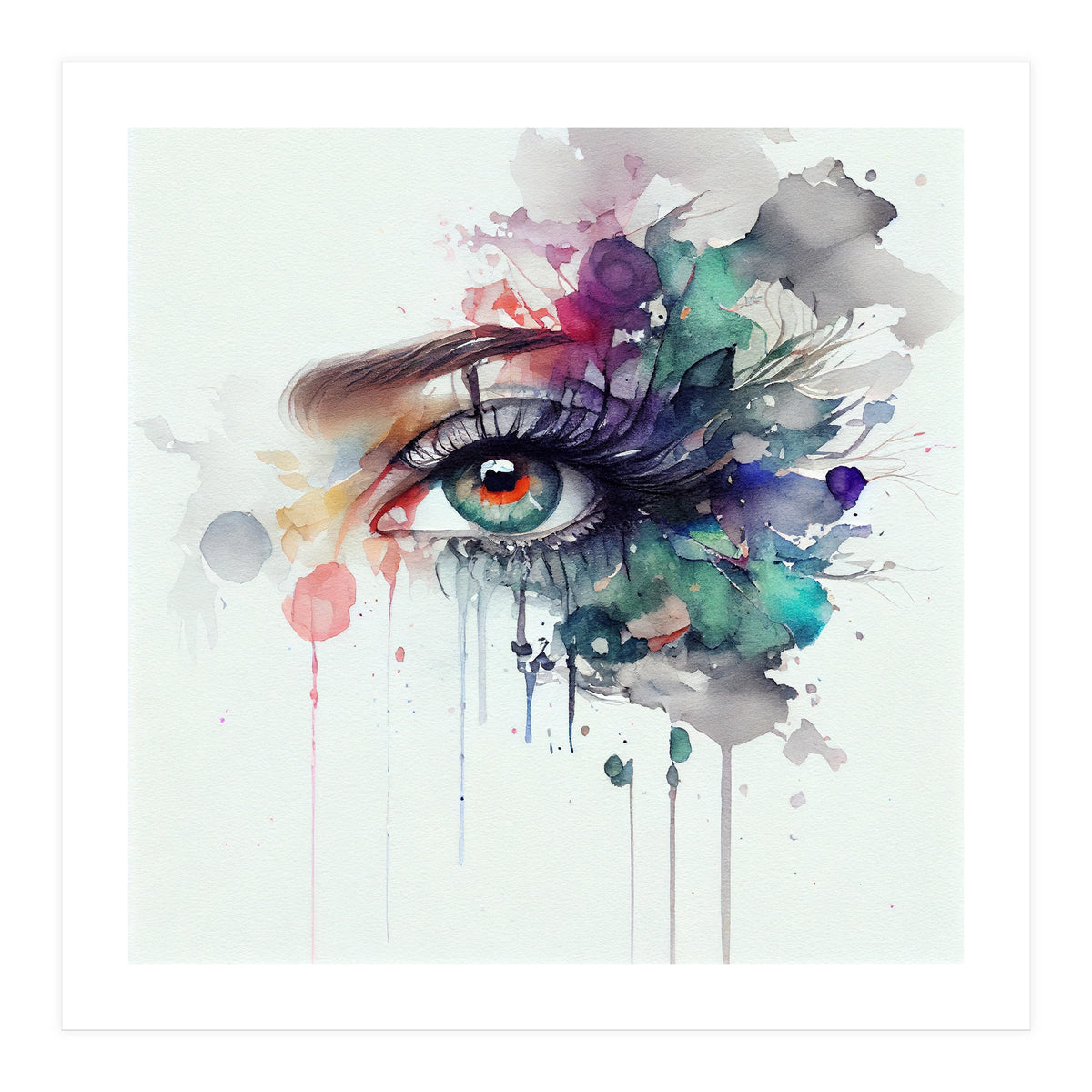 Watercolor Woman Eye #5 (Print Only)