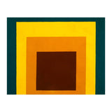 JOSEF ALBERS - HOMAGE TO THE SQUARE DARK GREEN YELLOW ORANGE BROWN  (Print Only) thumbnail