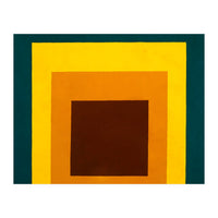 JOSEF ALBERS - HOMAGE TO THE SQUARE DARK GREEN YELLOW ORANGE BROWN  (Print Only)