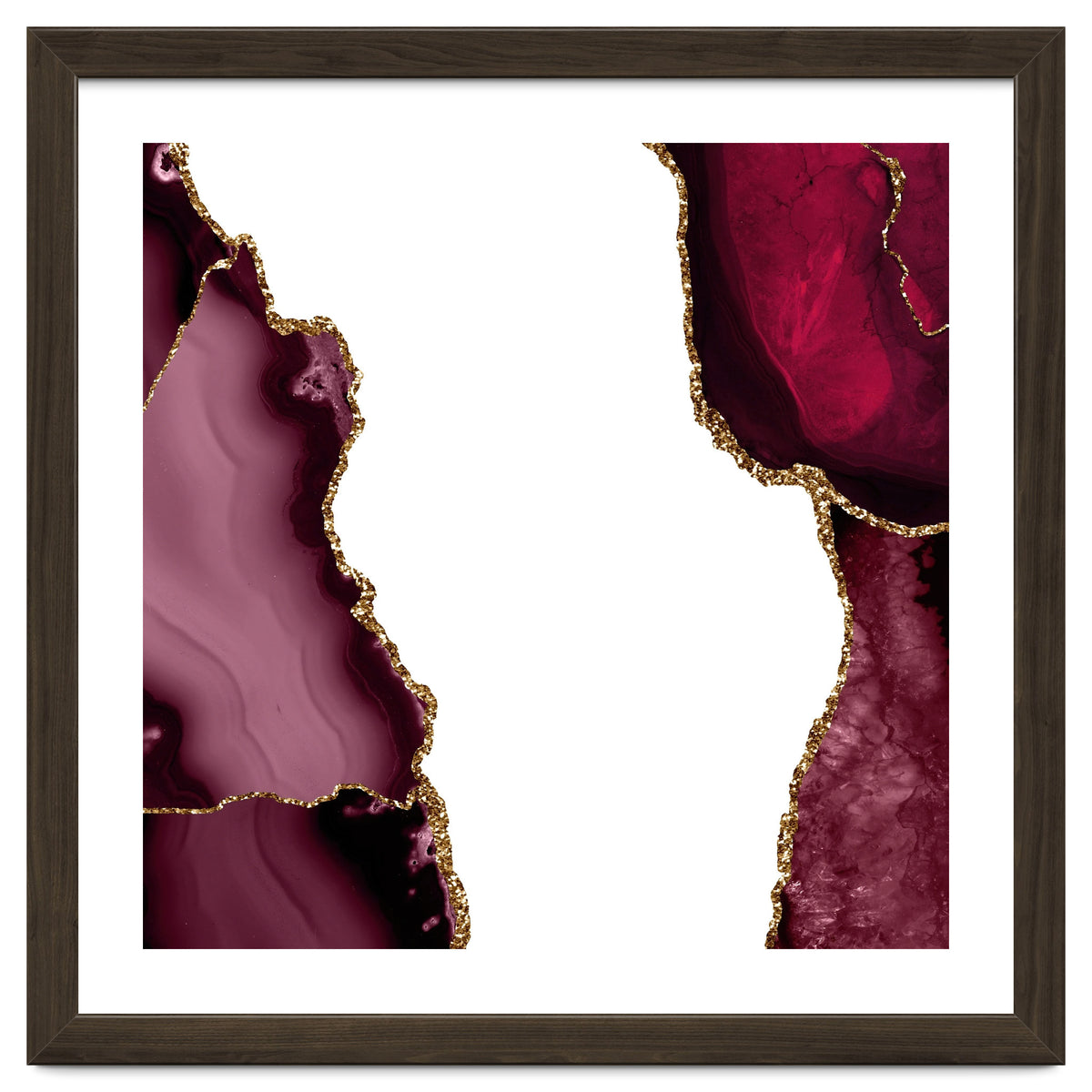 Burgundy & Gold Agate Texture 21
