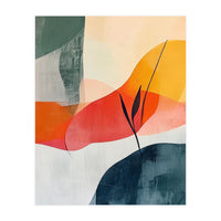 Minimalist Botanical Abstract Art with Organic Overlapping Shapes (Print Only)