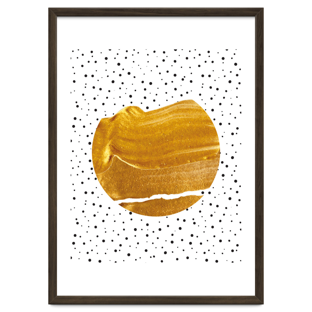 Stay Gold | Abstract Geometric Painting | Polka Dots Quirky Eclectic | Modern Boho Luxe