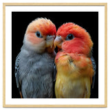 Two Lovebirds Nuzzle Together thumbnail