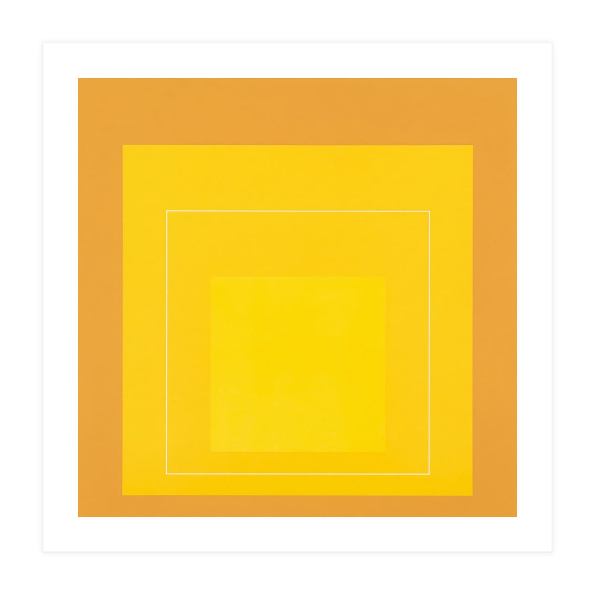 JOSEF ALBERS - HOMAGE TO THE SQUARE ORANGE YELLOW  (Print Only)