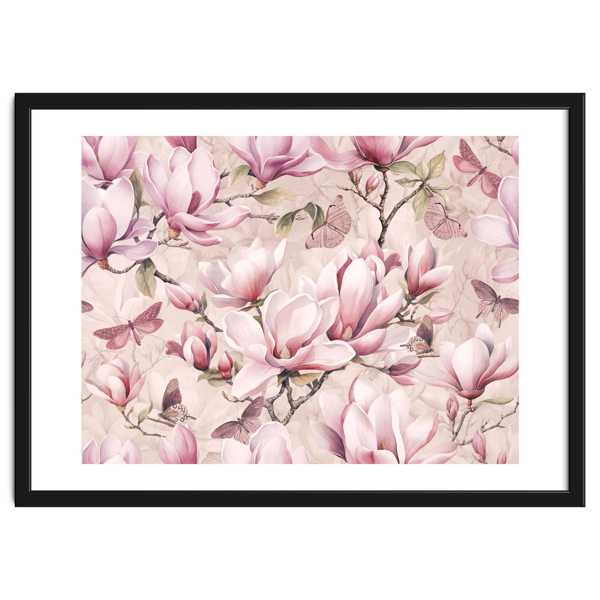 Magnolia And Butterfly