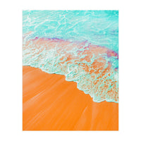 Coral Shore, Ocean Beach Photography, Summer Sea Sand Waves (Print Only)