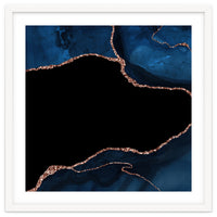 Navy & Rose Gold Agate Texture 04