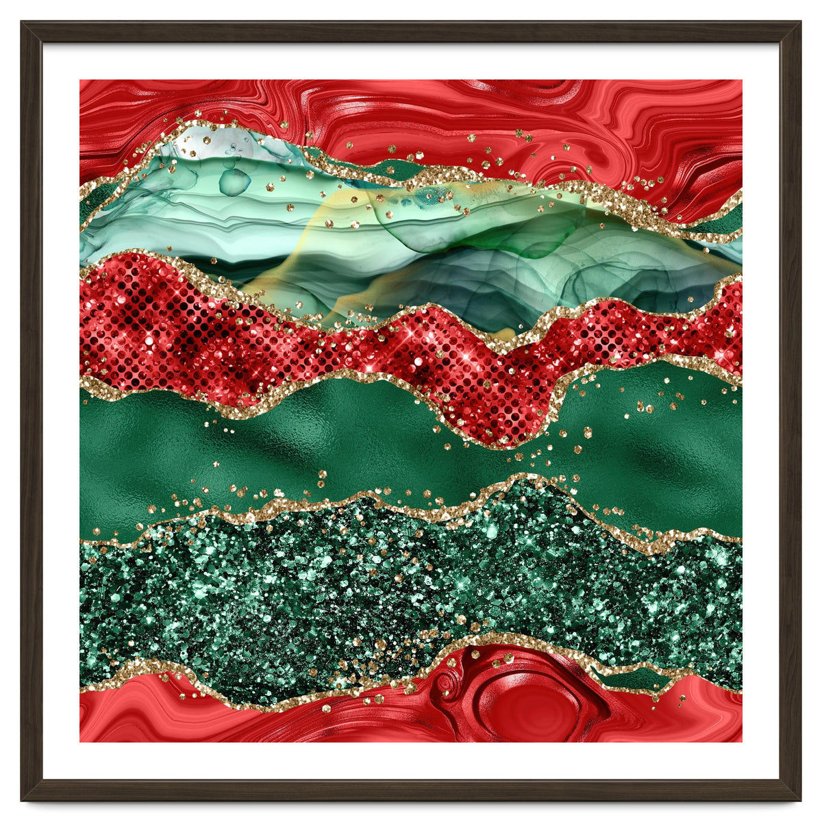 Christmas Glitter Agate Texture 05