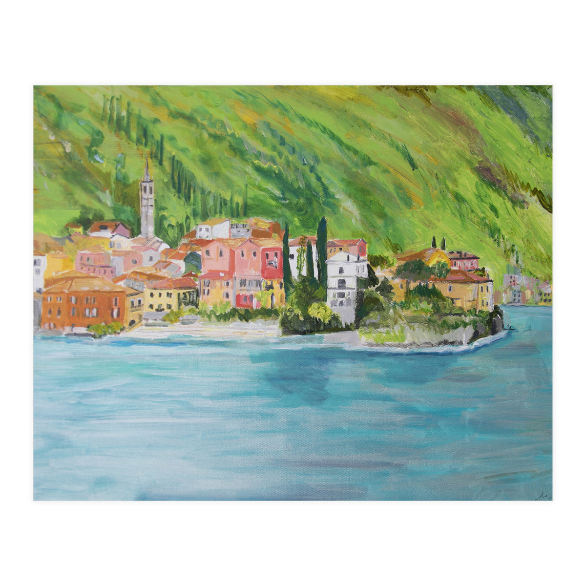 View Across The Lake To Varenna  (Print Only)