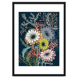 Springtime daisies dark blue thumbnail