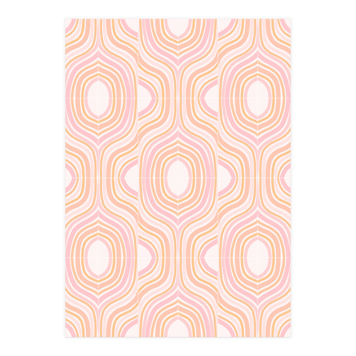 Peachy Marbled Tiles (Print Only)