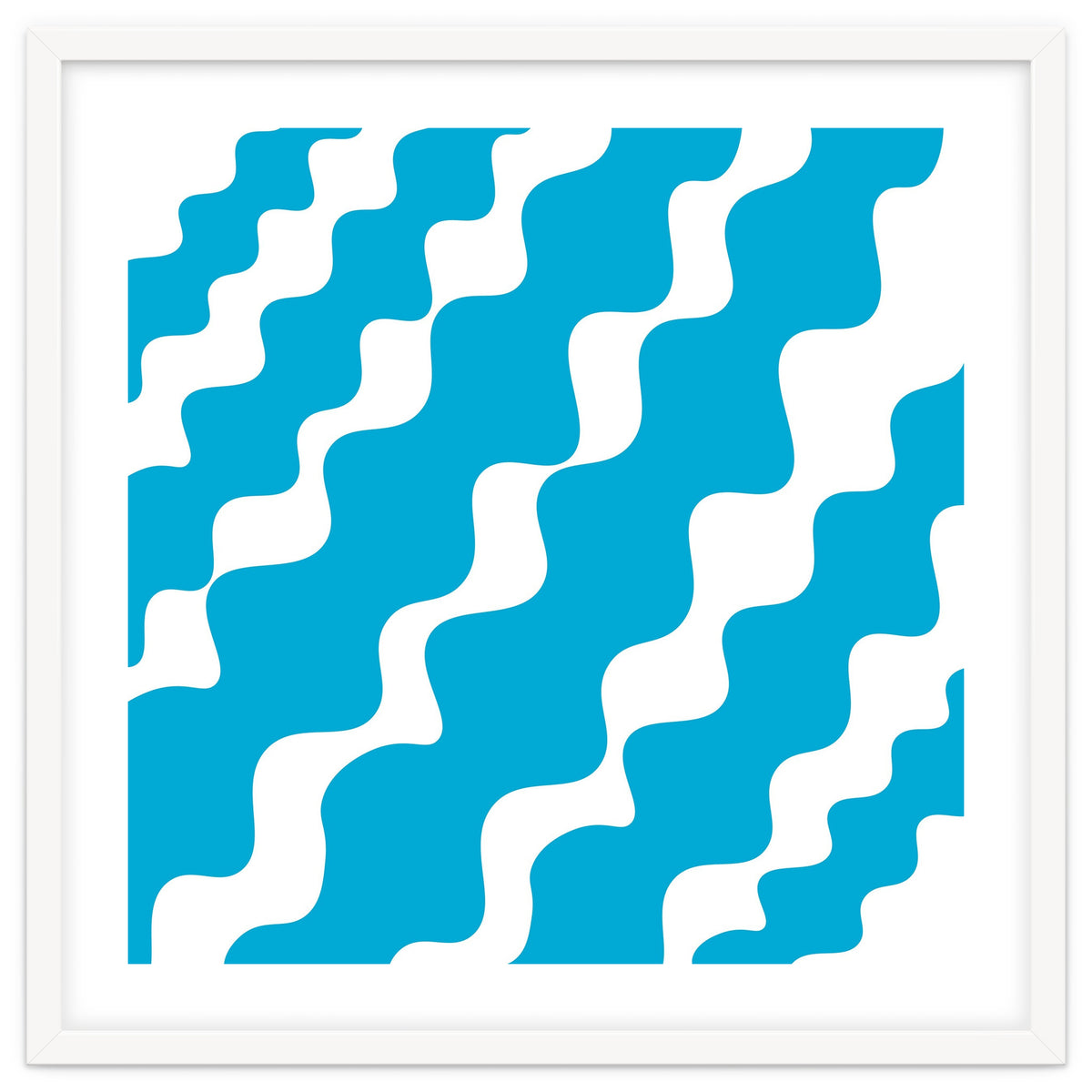 Slanting Blue Wavy Pattern