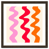 Squiggly Lines - orange, pink and cream thumbnail