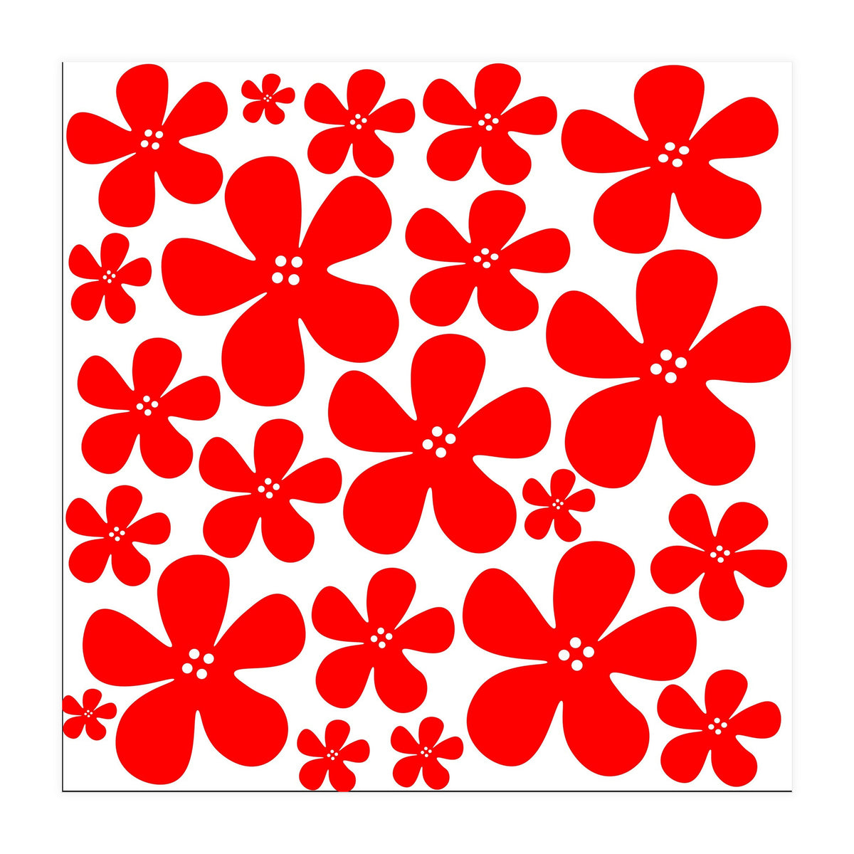 Red Flowers Pattern (Print Only)
