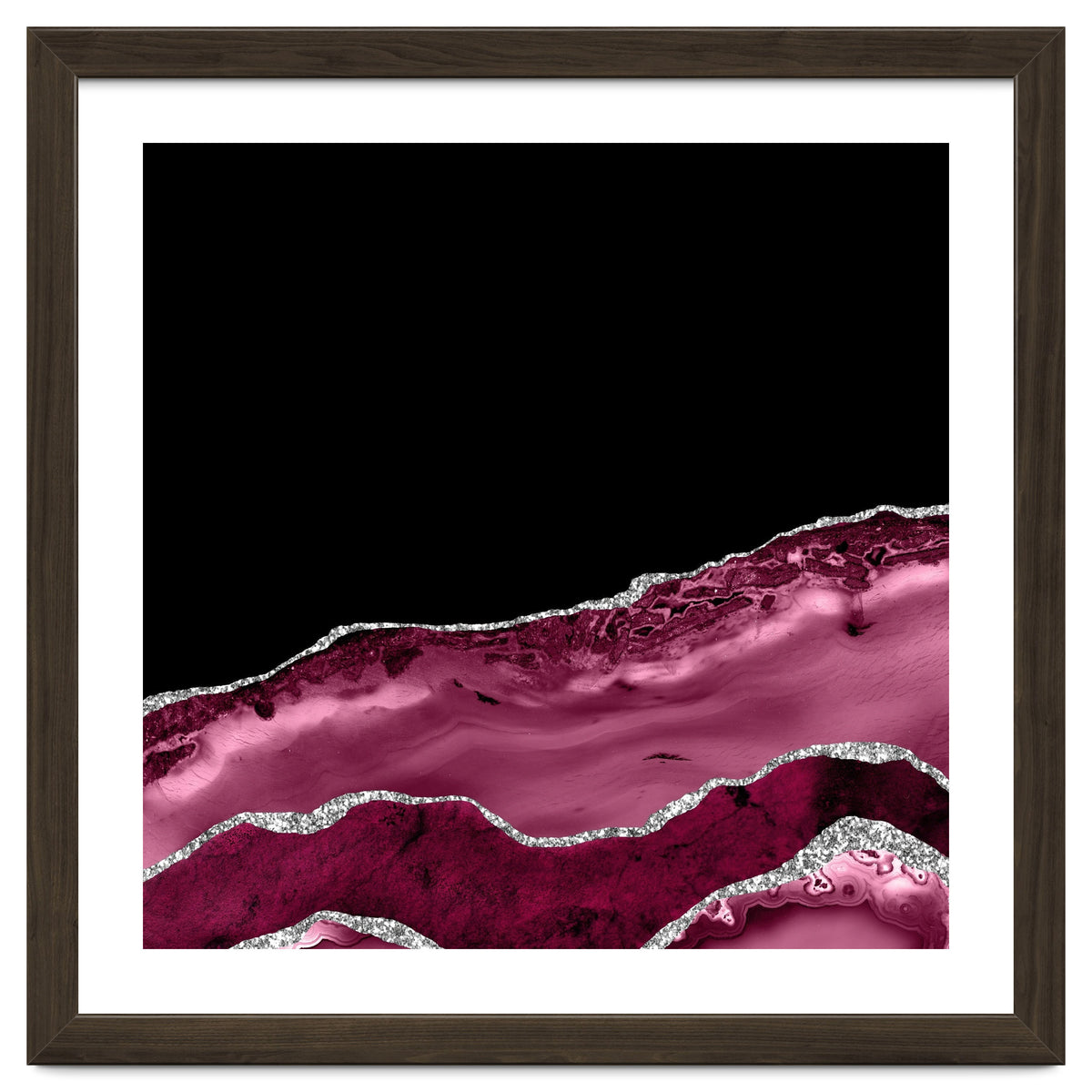 Burgundy & Silver Agate Texture 03