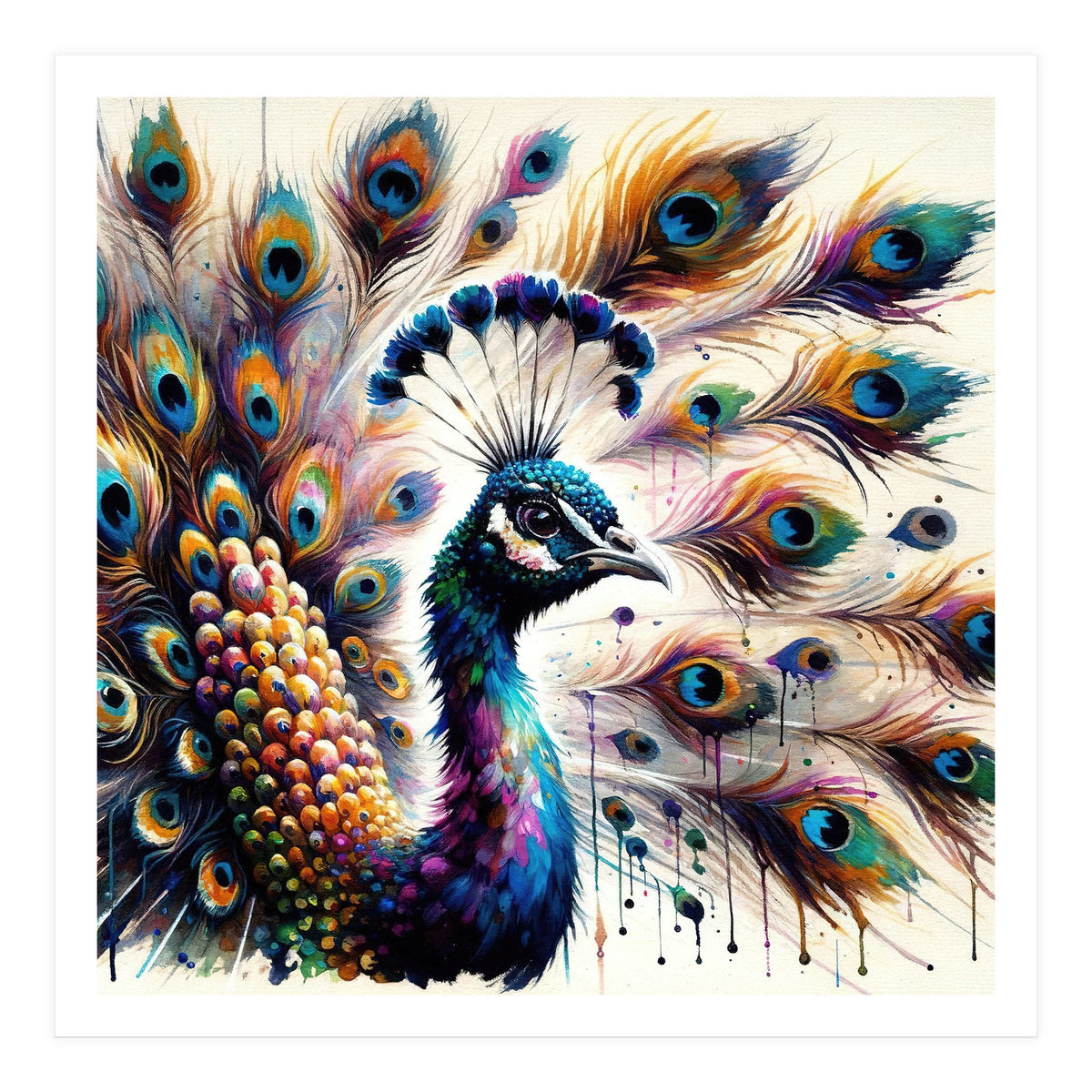 Peacock Feather Splendor (Print Only)