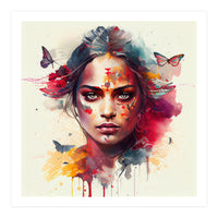 Festival Butterflies Hindu Portrait (Print Only)