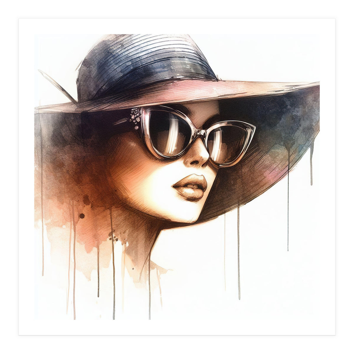 Watercolor Elegant Woman #2 (Print Only)