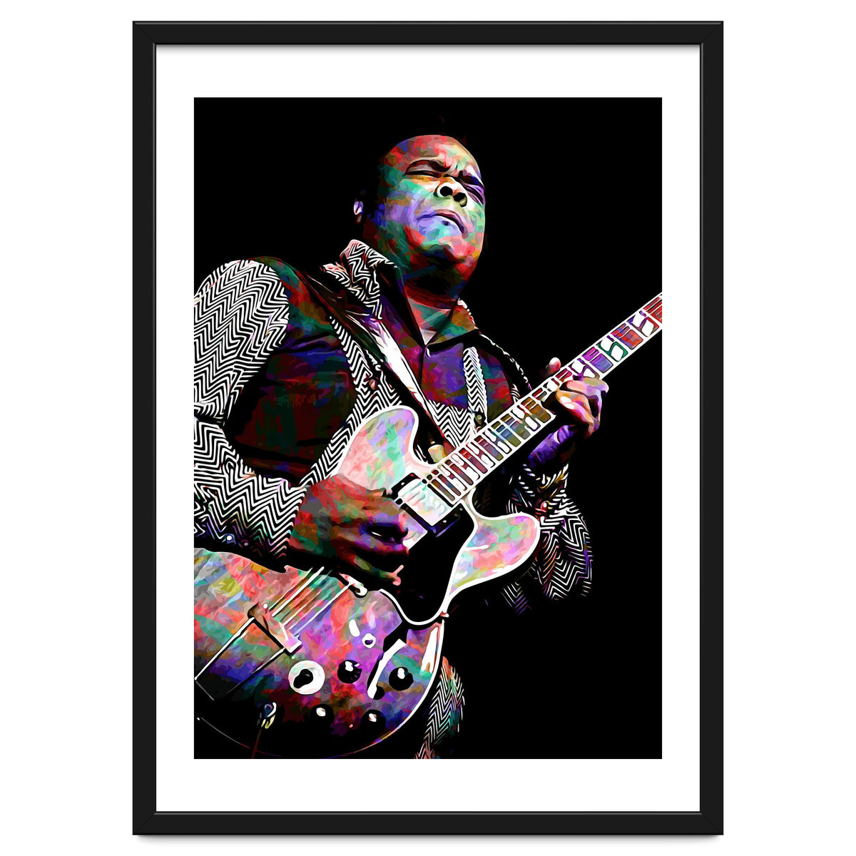 Freddie King American Blues Guitarist Colorful