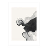 Abstract Black And White Wavy Lines Flowing Organic Shape (Print Only) thumbnail