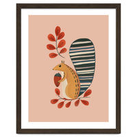 Squirrel In A Pink Autumn