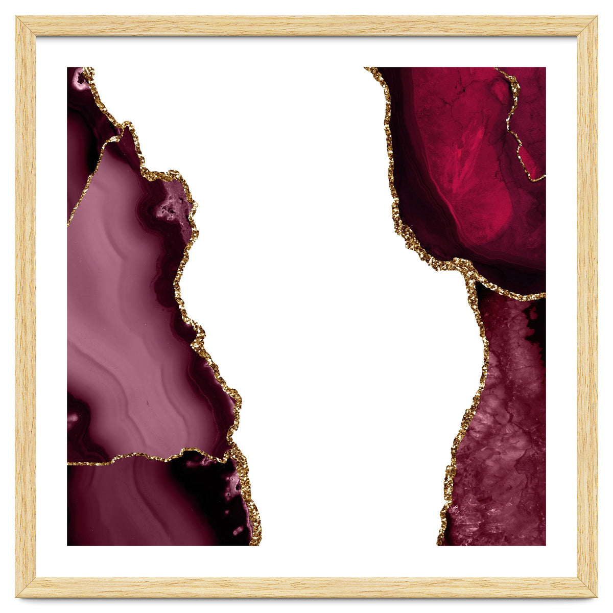 Burgundy & Gold Agate Texture 21