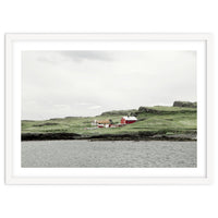 Red house on the shore - Iceland