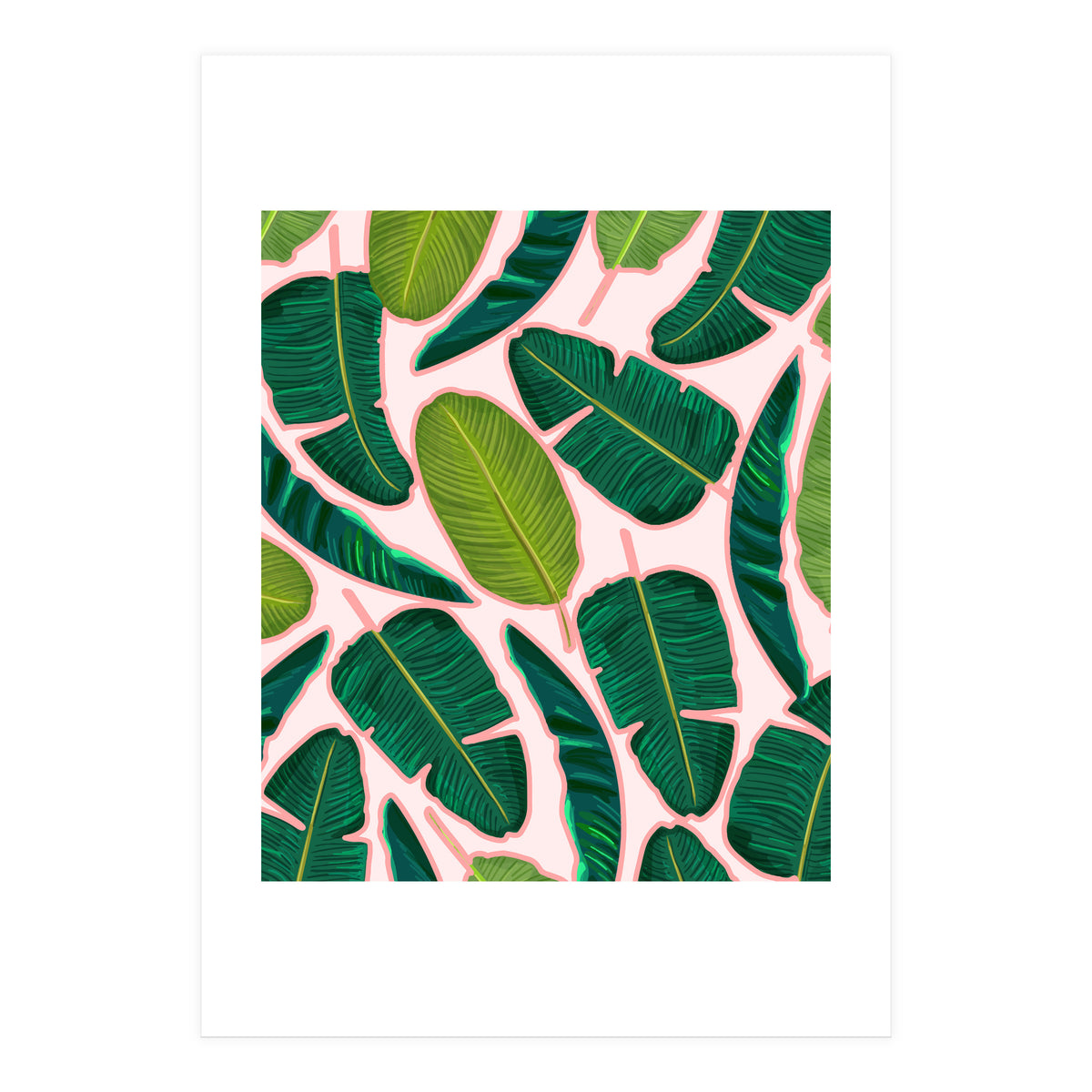 Banana Leaf Blush #society6 #decor #buyart (Print Only)