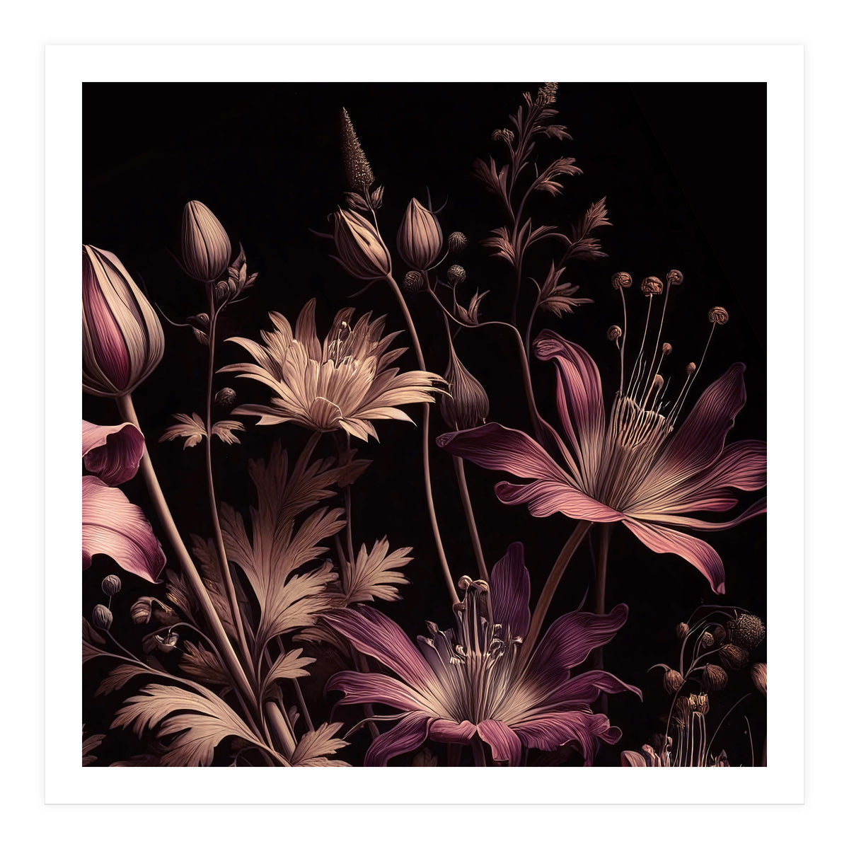 VINTAGE COLOURFUL BOTANICAL-10A-1 (Print Only)