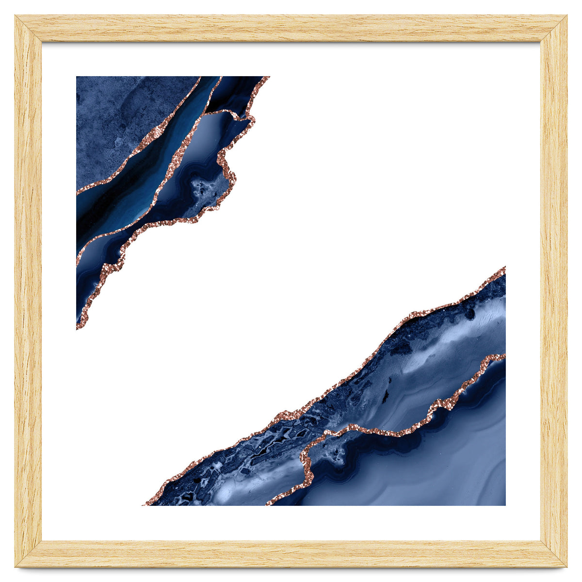 Navy & Rose Gold Agate Texture 27
