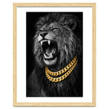 Bejweled hyper-realistic lion photography,diamond fangs portrait thumbnail