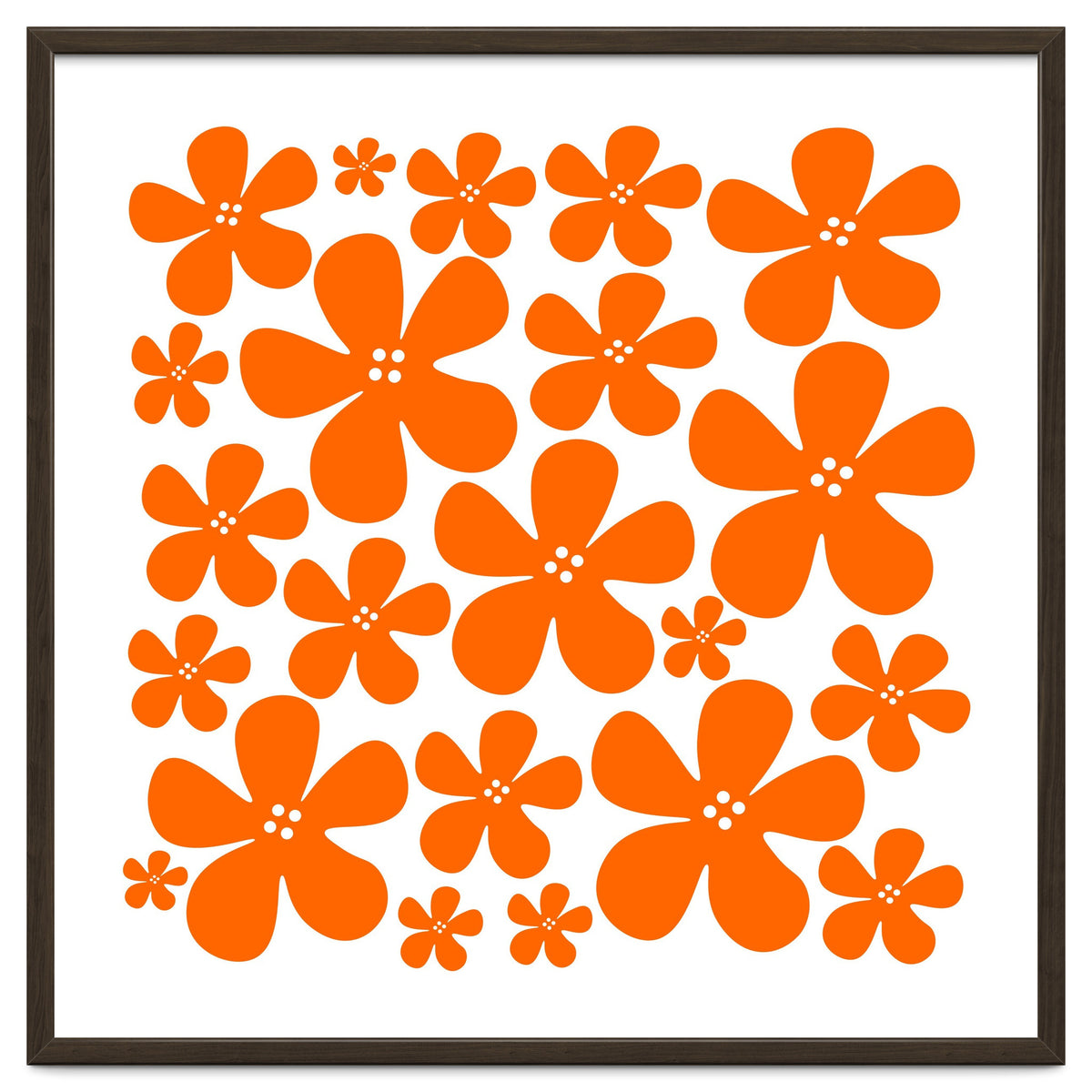 Orange Flowers Pattern